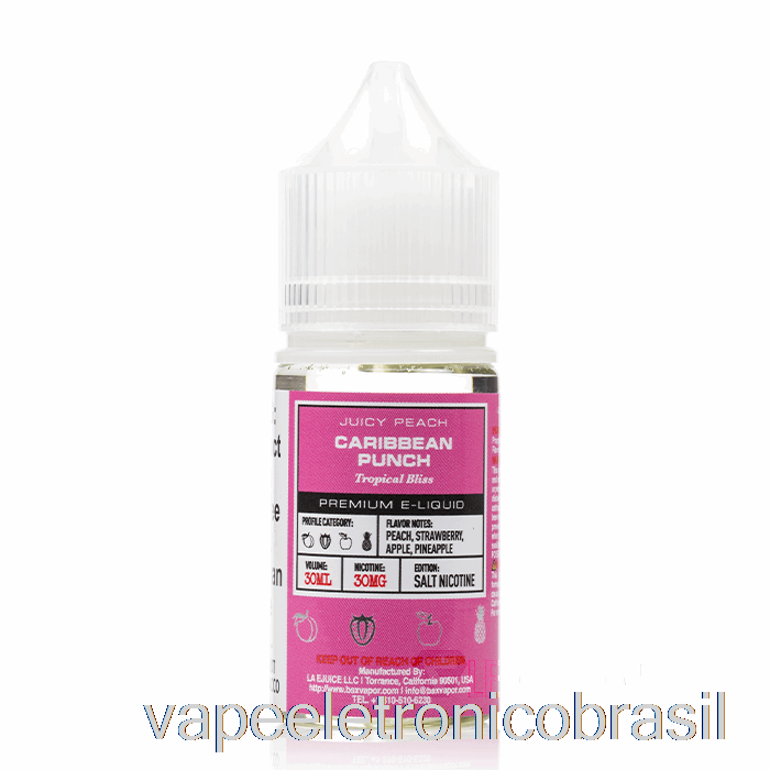 Vape Recarregável Caribbean Punch - Bsx Salt Series - 30ml 30mg